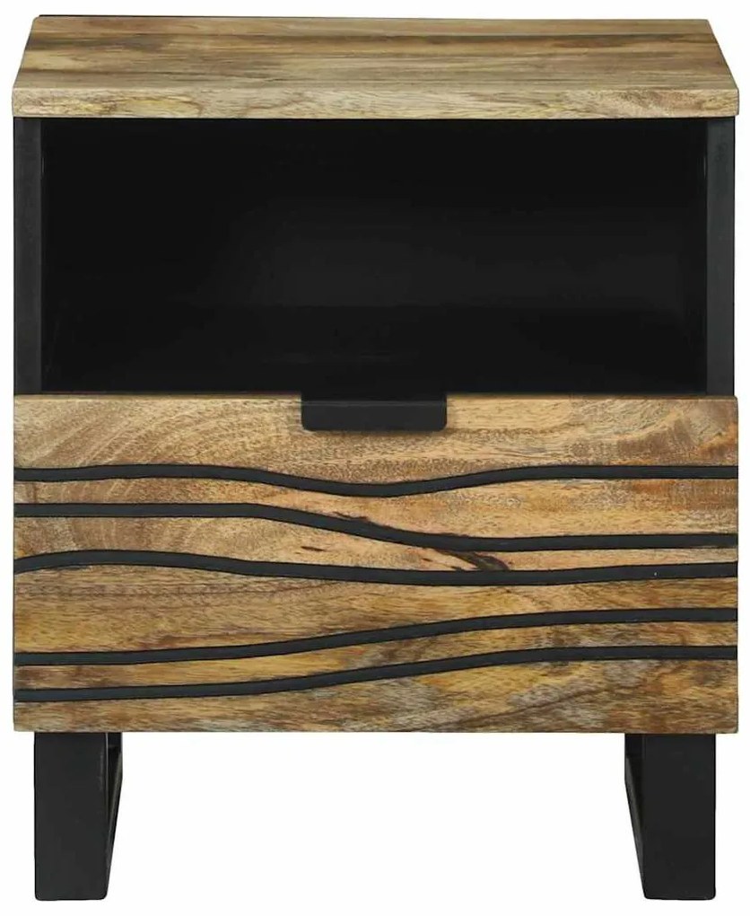 vidaXL Κομοδίνο 2 pcs Καφέ 40 x 33 x 46 εκ. Μασίφ ξύλο ακακίας