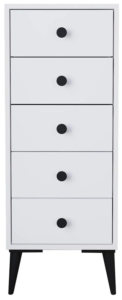 Συρταριέρα ArteLibre AMARI Λευκό Μοριοσανίδα 43x43x114cm-14870049