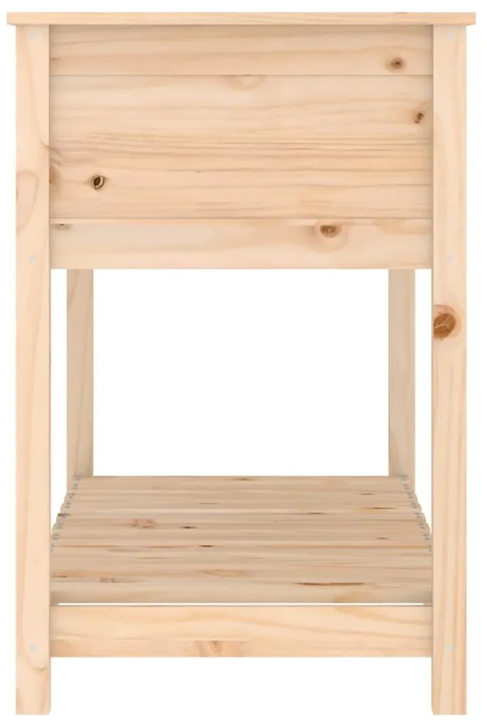 vidaXL Ζαρντινιέρα με Ράφι 111,5 x 54 x 81 εκ. Μασίφ Ξύλο Πεύκου