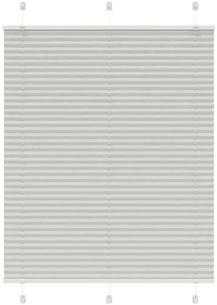 vidaXL Πλισέ περσίδα ανοιχτό γκρι 105x100 cm Πλάτος υφάσματος 104,4 cm