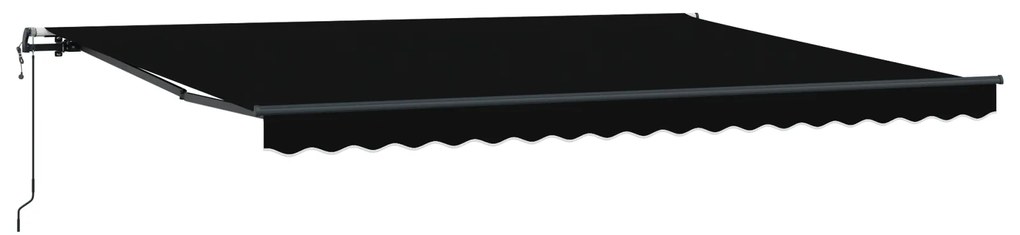 vidaXL Αυτόματη Αναδιπλούμενη Τέντα Μαύρη 450x350 cm