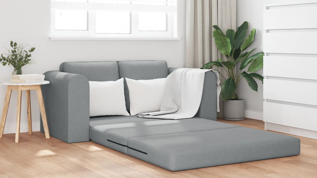 vidaXL Καναπές Κρεβάτι 2 σε 1 Ανοιχτό Γκρι 148x71x83 εκ Υφασμάτινος