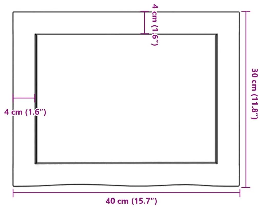 Ράφι Τοίχου Ανοιχτό Καφέ 40x30x(2-4)εκ. Επεξ. Μασίφ Ξύλο Δρυός - Καφέ