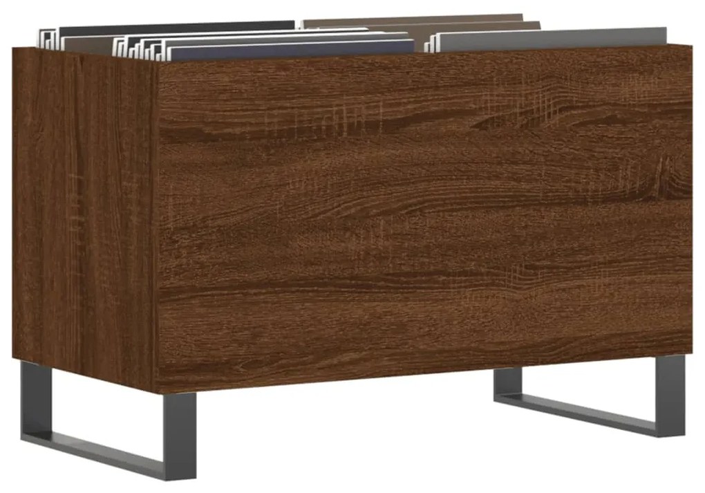 vidaXL Δισκοθήκη Καφέ Δρυς 74,5 x 38 x 48 εκ. από Επεξεργασμένο Ξύλο