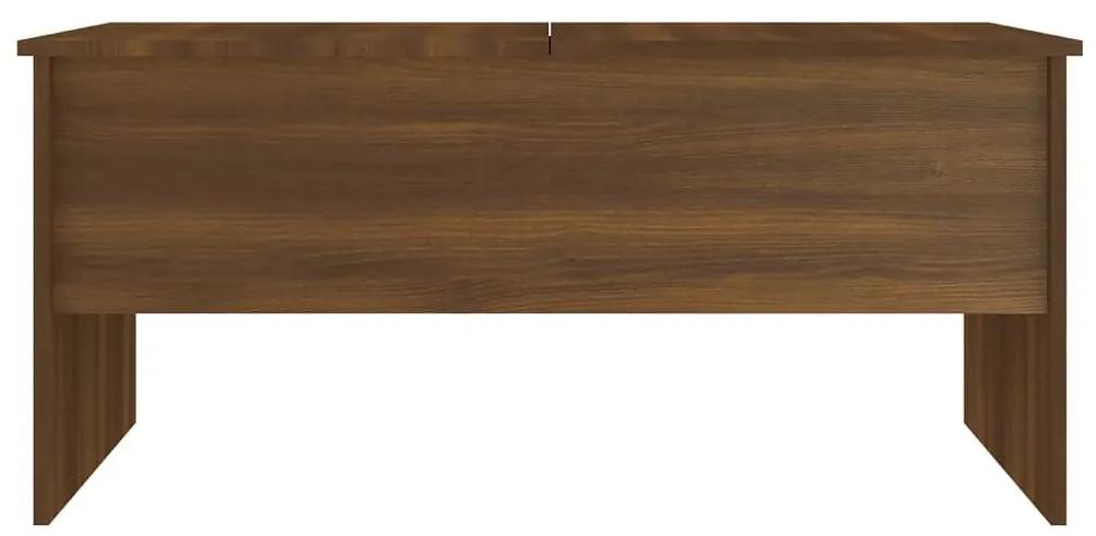 Τραπεζάκι Σαλονιού Καφέ Δρυς102x50,5x46,5εκ. Επεξεργασμένο Ξύλο - Καφέ