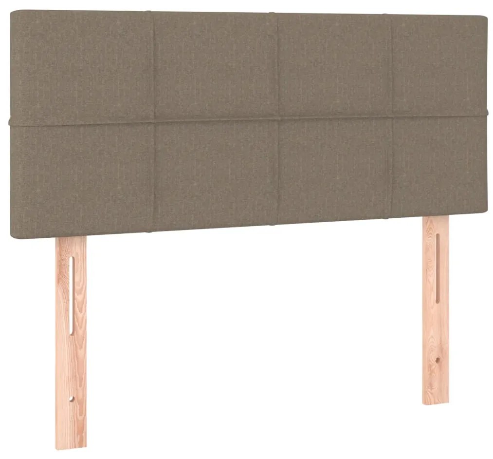 ΚΡΕΒΑΤΙ BOXSPRING ΜΕ ΣΤΡΩΜΑ &amp; LED TAUPE 90X190 ΕΚ. ΥΦΑΣΜΑΤΙΝΟ 3133681