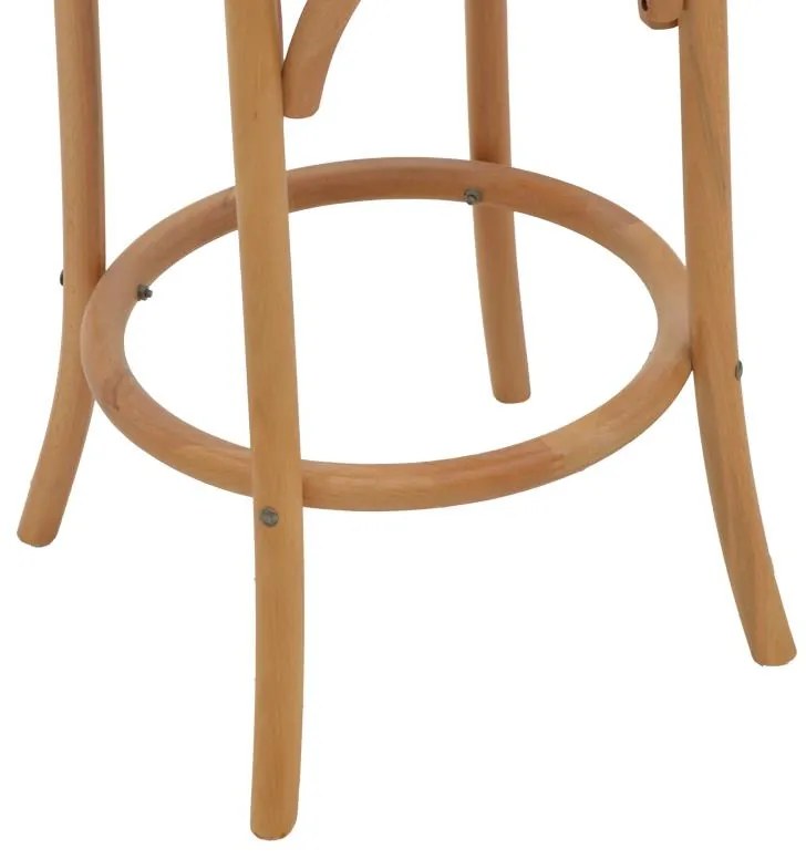 Σκαμπό μπαρ Thonet φυσικό ξύλο οξιάς-έδρα φυσικό rattan 41x50x105εκ 41x50x105 εκ.