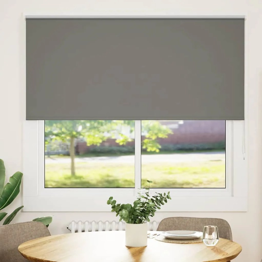 vidaXL Roller Blind Blackout γκρί 155x130 cm Πλάτος υφάσματος 151,6cm