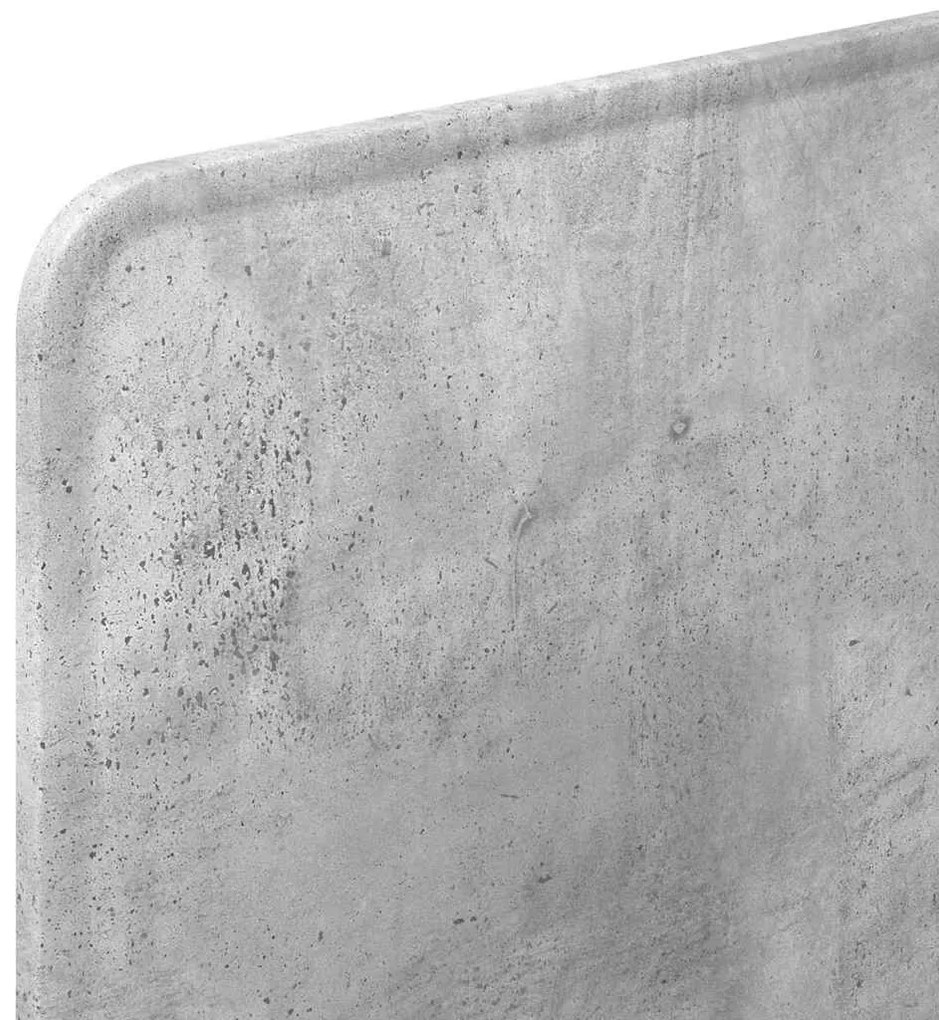 vidaXL Κεφαλάρι με κεφαλάρι Σκυρόδεμα Γκρι 100 cm Επεξεργασμένο ξύλο