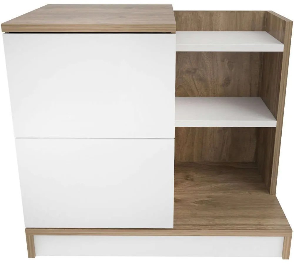 Κομοδίνο Rena 322RTC1641 72x45x60cm Oak-White