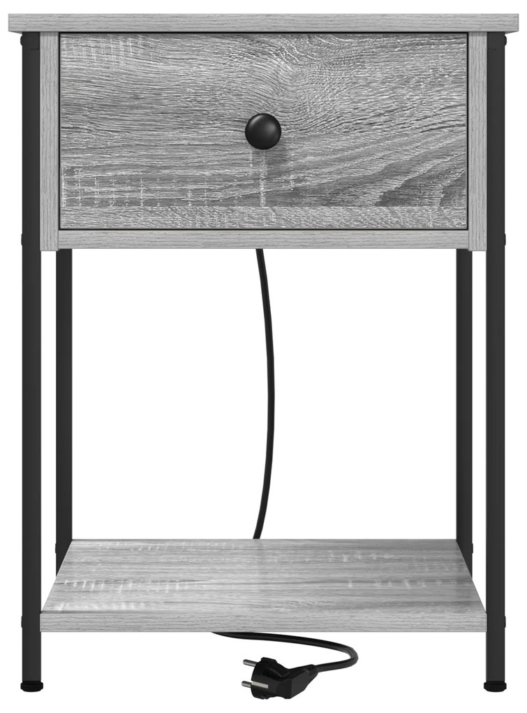 vidaXL Κομοδίνο Γκρι sonoma 42 x 41 x 56 εκ. Επεξεργασμένο ξύλο