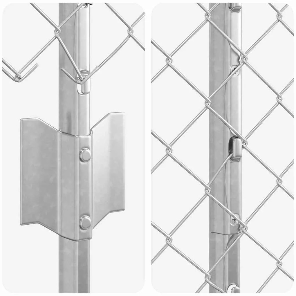 vidaXL Τεντώτο με στήριγμα Ασημί 1,2 x 10 m Ατσάλι