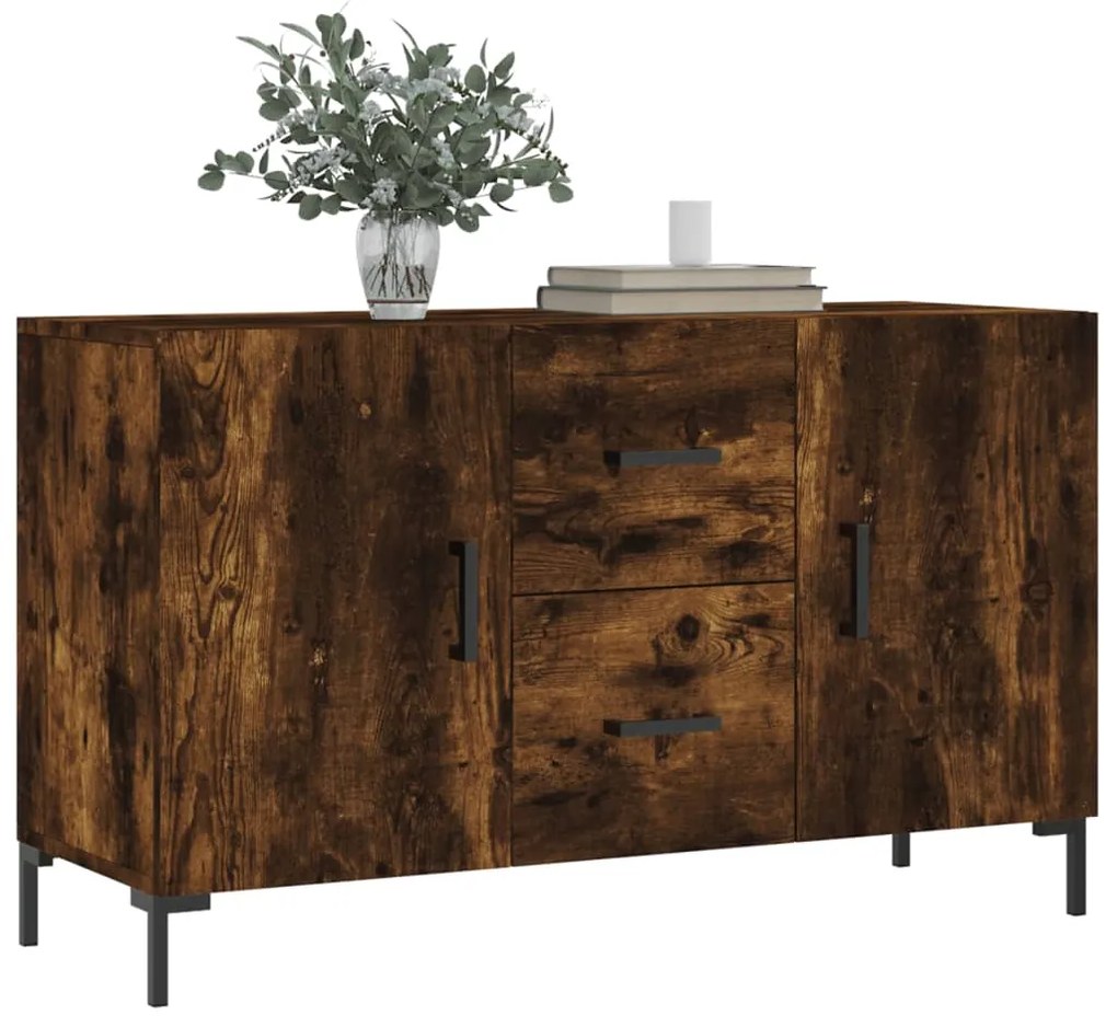 vidaXL Μπουφές Καπνιστή Δρυς 100 x 36 x 60 εκ. Επεξεργασμένο Ξύλο