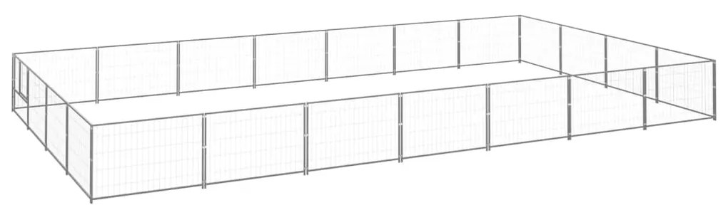 vidaXL Σπιτάκι Σκύλου Ασημί 28 μ² Ατσάλινο