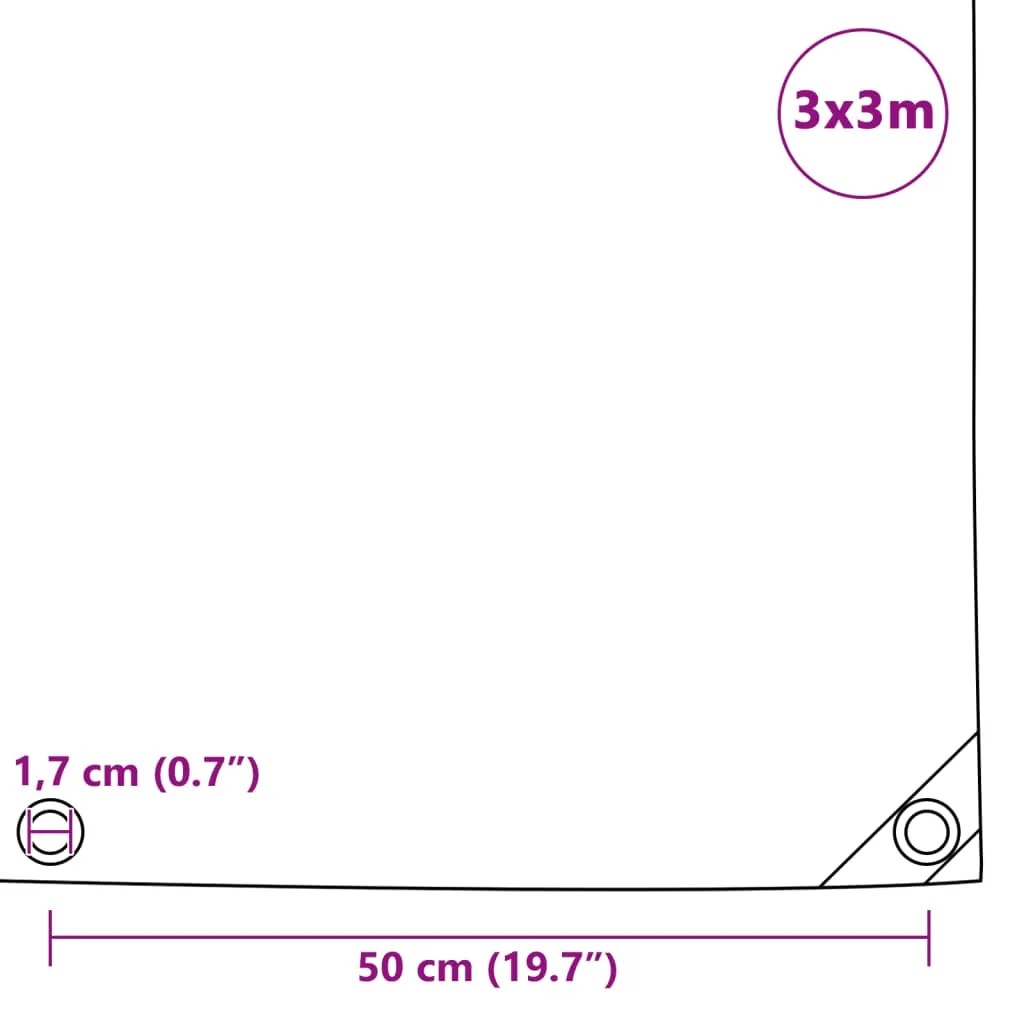 Μουσαμάς Μαύρος 650 γρ./μ.² 3 x 3 μ. - Μαύρο