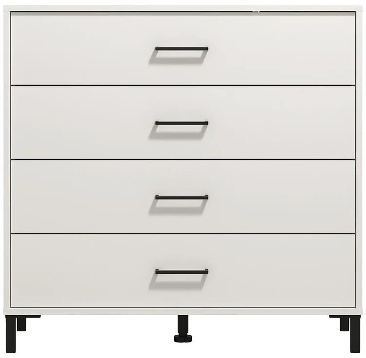 Κομότα - Συρταριέρα Vienne  4F Λευκό 93x40x90 εκ. 93x40x90 εκ.