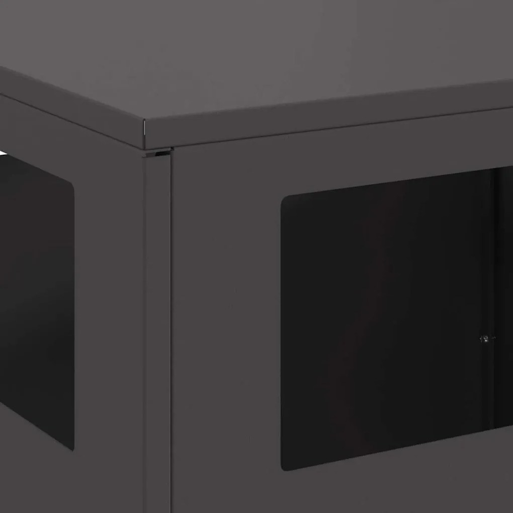 vidaXL Φλόγιστρο Μαύρο 50x50x100 εκ Ατσάλι