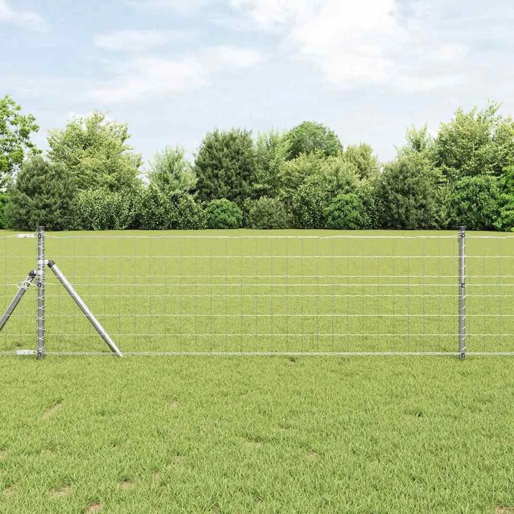 vidaXL Euro Fence με 13 Πόλους 0.6x25 μ Γαλβανισμένος Χάλυβας