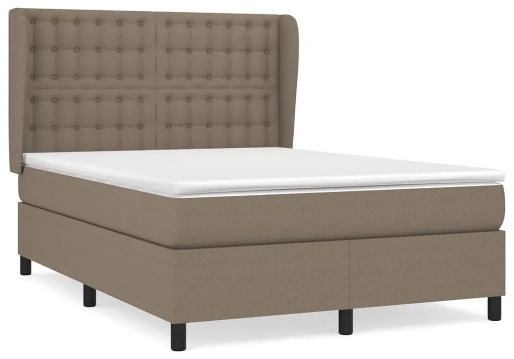 ΚΡΕΒΑΤΙ BOXSPRING ΜΕ ΣΤΡΩΜΑ TAUPE 140X200 ΕΚ. ΥΦΑΣΜΑΤΙΝΟ 3128289