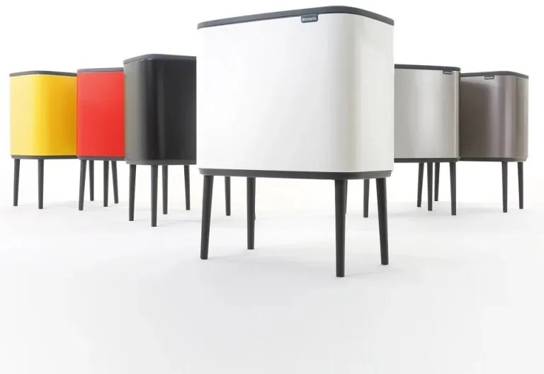 Κάδος Brabantia Bo Touch 651113, 11+23 l, Ομαλό και αθόρυβο άνοιγμα, Μεγάλο άνοιγμα, Γκρι