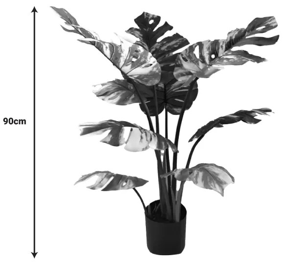 Διακοσμητικό φυτό Monstera I σε γλάστρα Inart πράσινο pp Υ90εκ - 316-000004