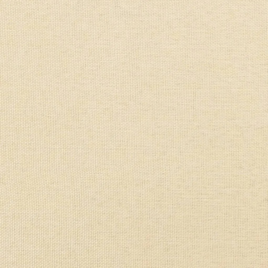 vidaXL Υποπόδιο Κρεμ 60x60x36 εκ. Ύφασμα & Συνθετικό Δέρμα