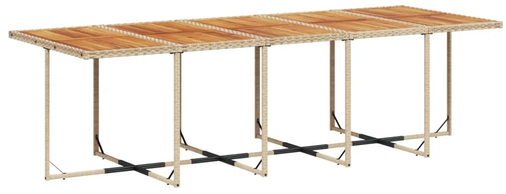 vidaXL Σετ Τραπεζαρίας Κήπου 11 τεμ. Μπεζ Συνθετικό Ρατάν με Μαξιλάρια