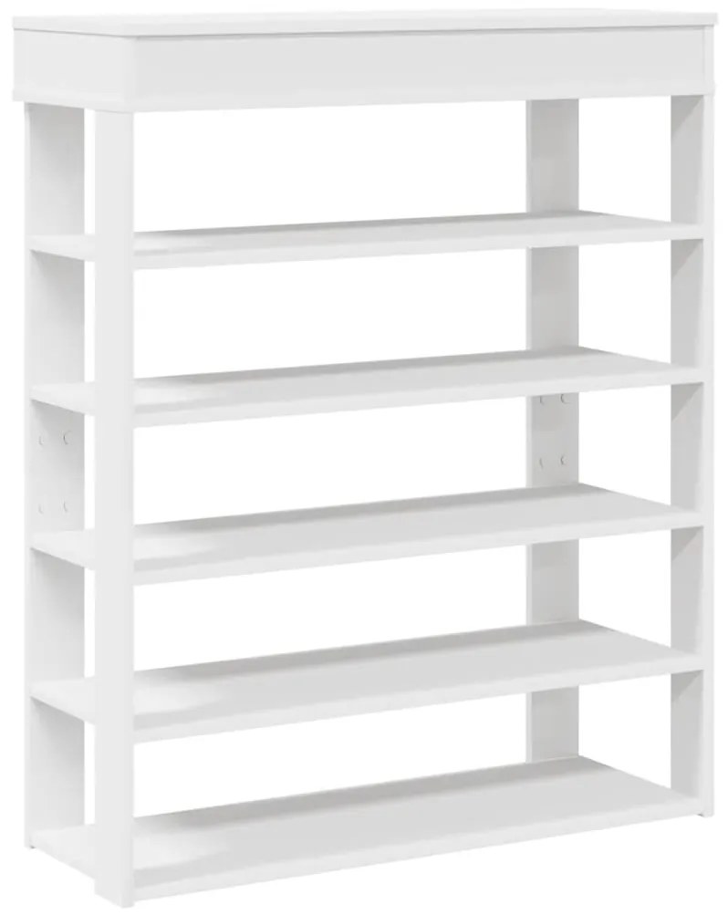 Ράφι παπουτσιών Λευκό 80x30x98 cm Κατασκευασμένο ξύλο - Λευκό