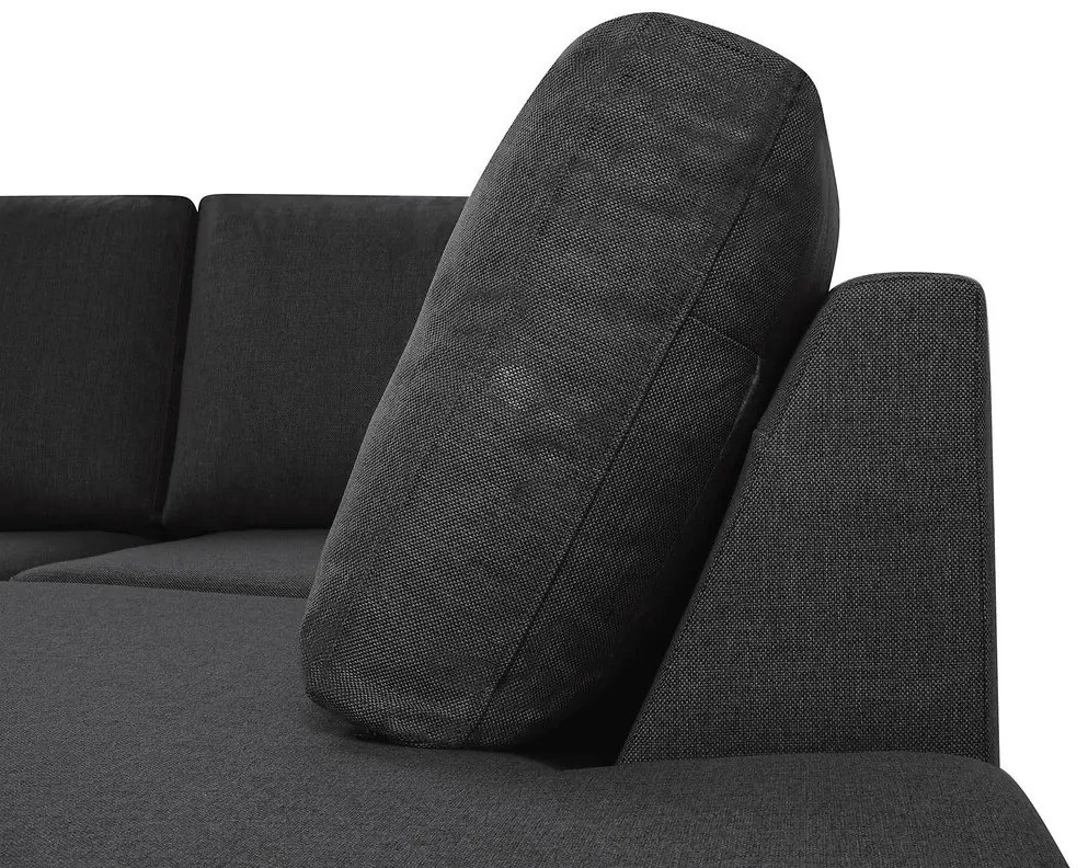 Γωνιακός Καναπές Scandinavian Choice C161, Μαύρο, 344x199x80cm