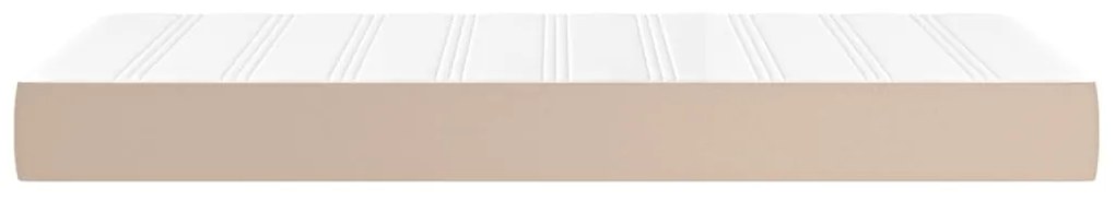 vidaXL Στρώμα με Pocket Springs Καπουτσίνο 100x200x20 εκ. Συνθ. Δέρμα