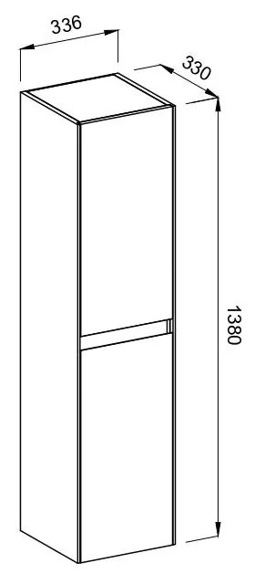 Στήλη μπάνιου κρεμαστή MALAGA 34 Λευκό 33.6x33x138 εκ. 33.6x33x138 εκ.