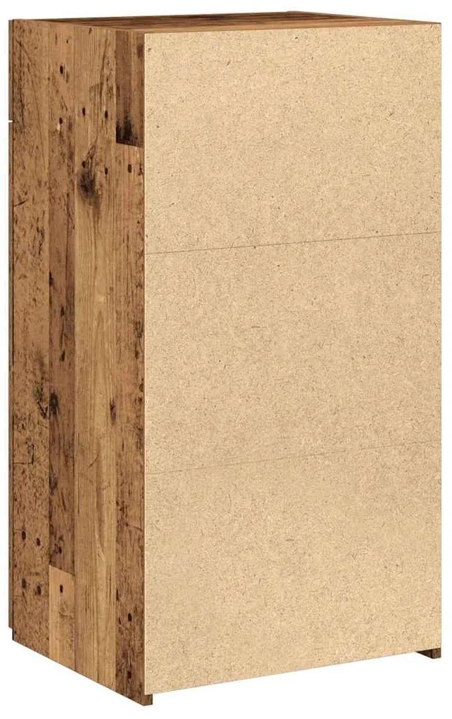 vidaXL Πλαϊνό γραφείο με συρτάρι Παλιό ξύλο 50 x 42,5 x 93 εκ.