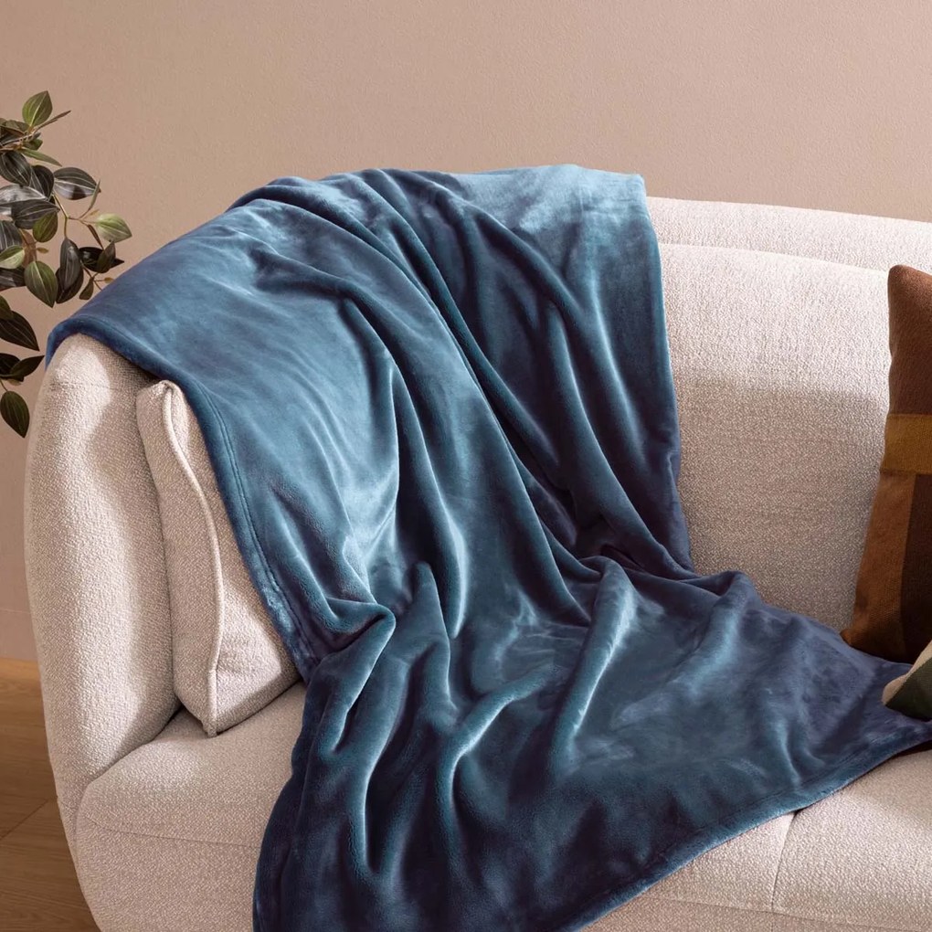 Κουβέρτα Καναπέ Fleece (130x180) A-S Cuddly Bleu Egeen 204515A