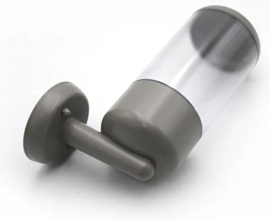 Απλίκα Φωτιστικό Τοίχου PC Κύλινδρος IP44 E27 Lumen-9-2876-Γκρι 9-2876