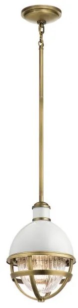 Κρεμαστό Φωτιστικό Οροφής 1xE27  Φ20cm  Tollis Quintiesse Elstead Lighting-QN-TOLLIS-MP-NBR-Ορείχαλκος QN-TOLLIS-MP-NBR