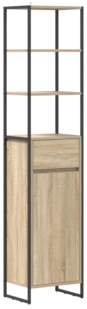 vidaXL Ντουλάπι Μπάνιου Σονόμα 40 x 30 x 180 εκ Επεξεργασμένο ξύλο