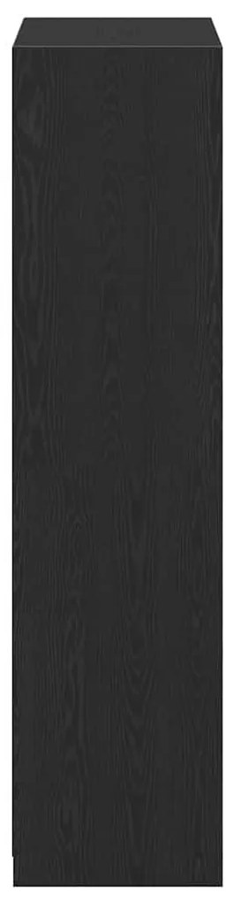 vidaXL Ντουλάπι Μαύρη Οξυά 80 x 50 x 200 εκ. Επεξεργασμένο ξύλο