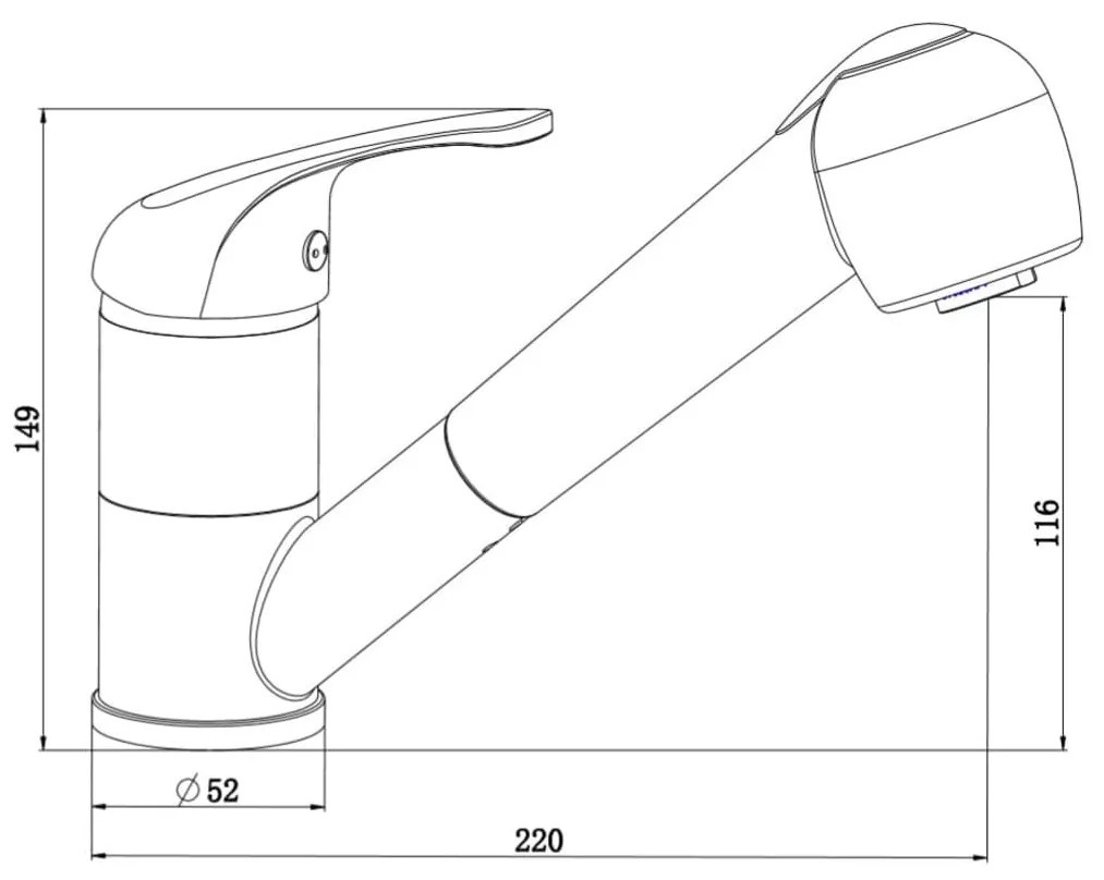 SCHÜTTE Μπαταρία Νεροχύτη SUPRA Χρωμέ - Ασήμι