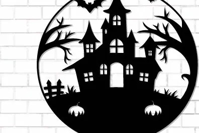 Intra απο ξύλο plywood  Χρώμα wenge 3mm-4mm πάχος - Halloween Decor Wall Δίασταση 15x15 cm INTRAFABR-124683458