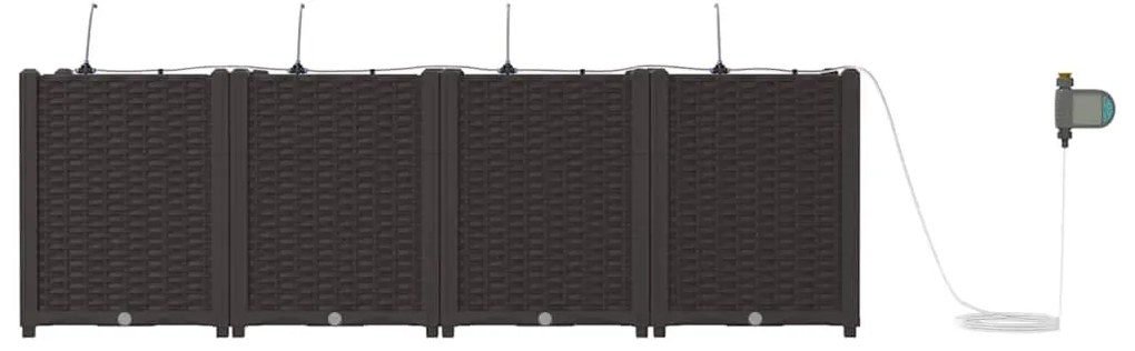 vidaXL Ζαρντινιέρες κήπου Καφέ 160 x 40 x 52 cm Ατσάλι