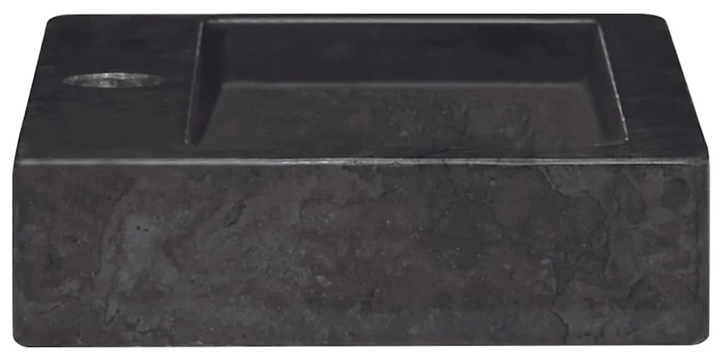 vidaXL Νιπτήρας Επιτοίχιος Μαύρος 38 x 24 x 6,5 εκ. Μαρμάρινος