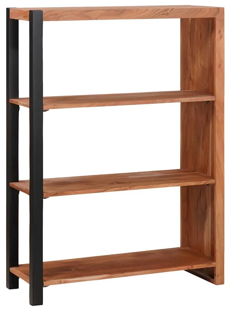 vidaXL Βιβλιοθήκη Καφέ, Μαύρο 80 x 30 x 110 εκ Στερεό Ξύλο Ακακίας