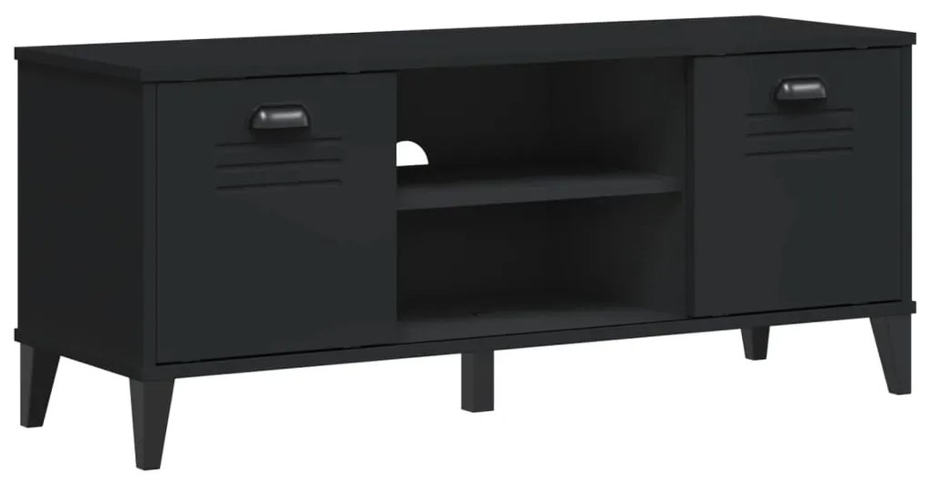 vidaXL Παπουτσοθήκη VIKEN Μαύρη 106x35x45 εκ. από Επεξεργασμένο Ξύλο