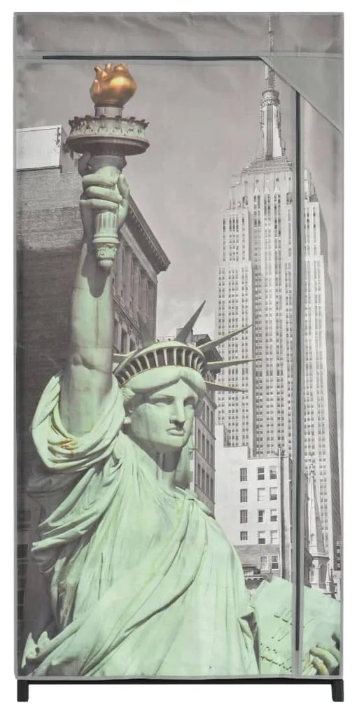 vidaXL Ντουλάπα Νέα Υόρκη 75 x 45 x 160 εκ. Υφασμάτινη