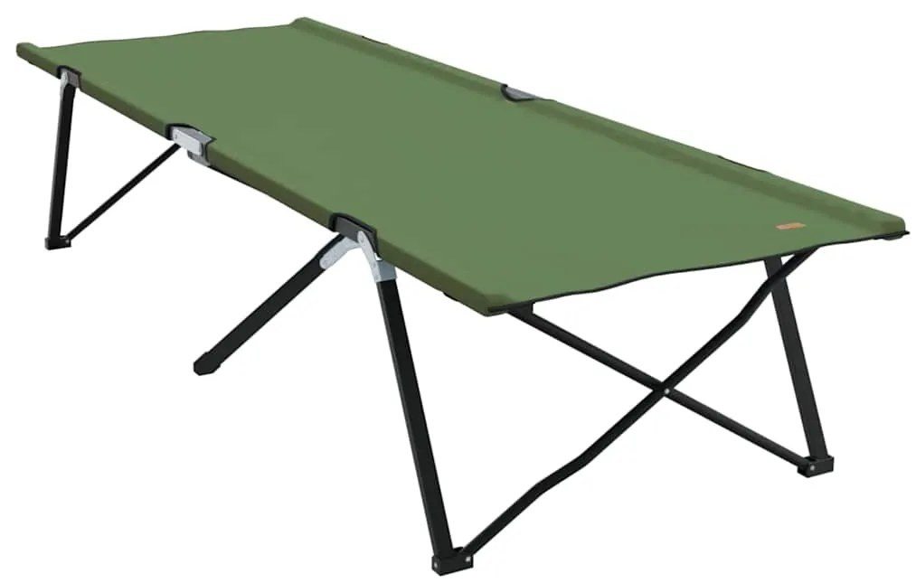 vidaXL Αναδιπλούμενο Κρεβάτι Κάμπινγκ Πράσινο 206 x 76 x 74 εκ