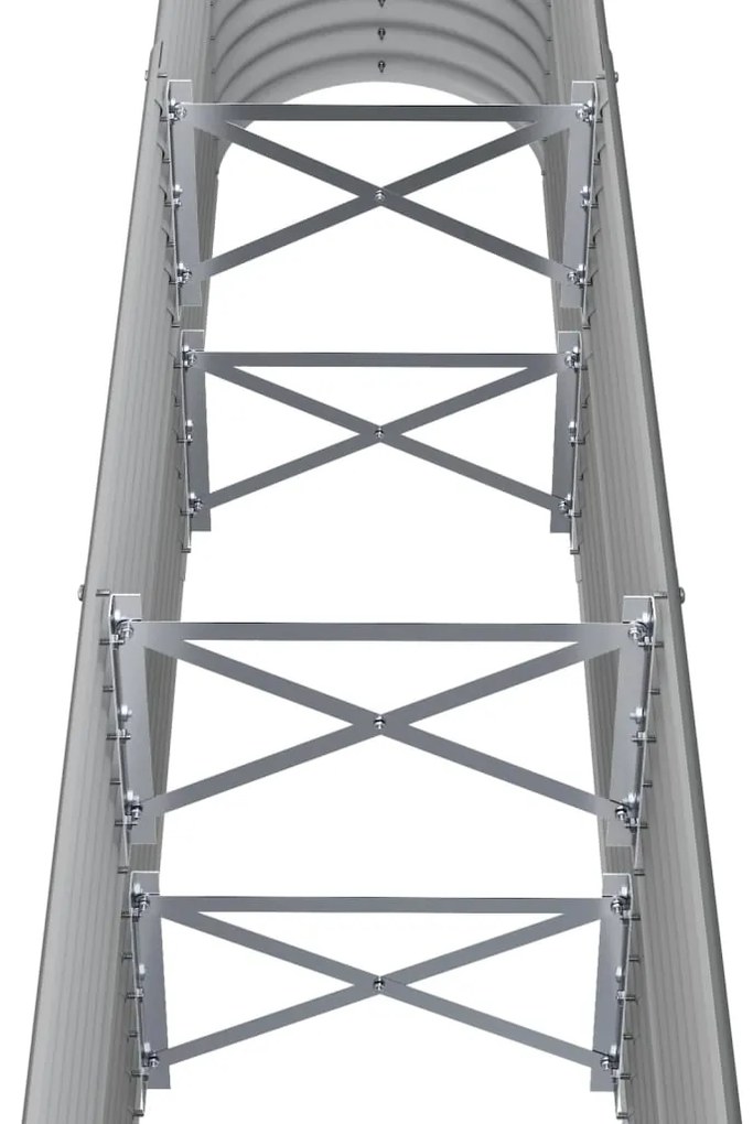 vidaXL Ζαρντινιέρα Γκρι 152x40x68 εκ. Γαλβανισμένος χάλυβας