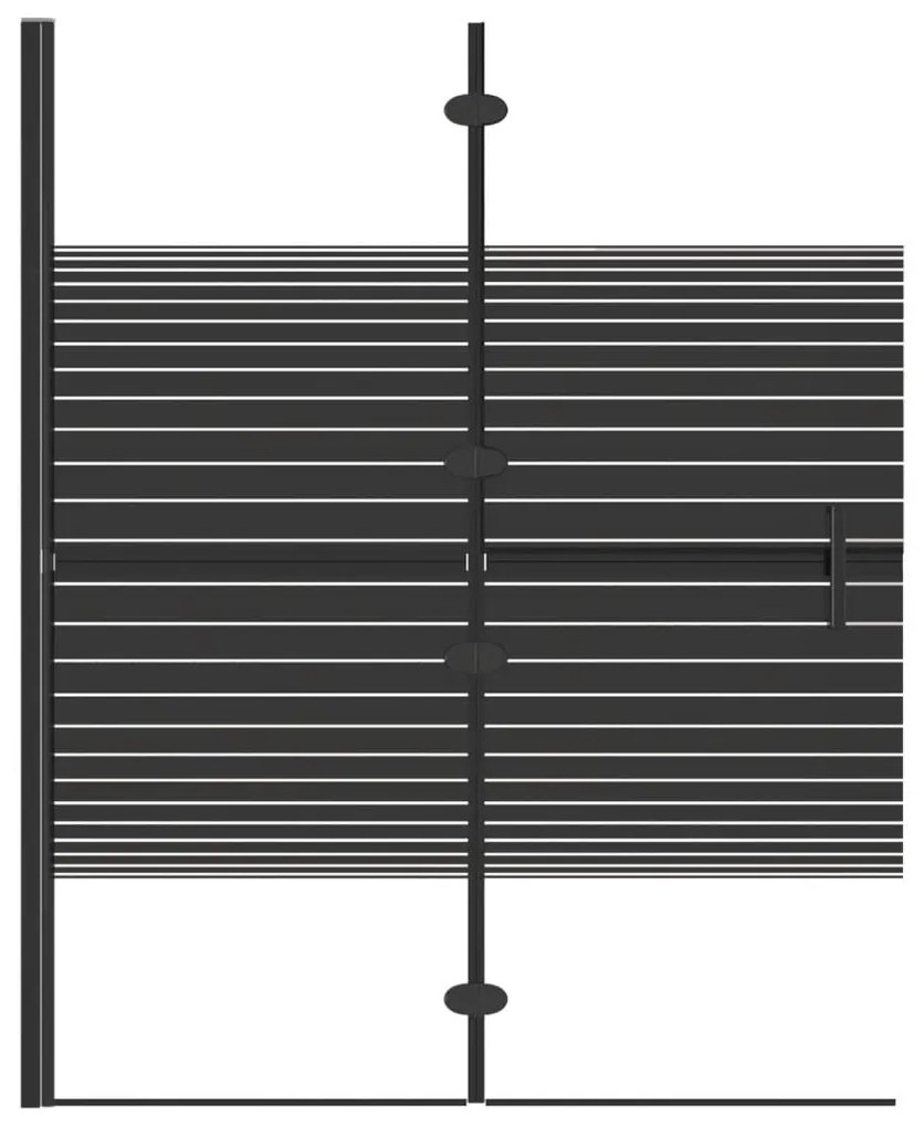 vidaXL Καμπίνα Μπανιέρας Πτυσσόμενη Μαύρη 100 x 140 εκ. από ESG