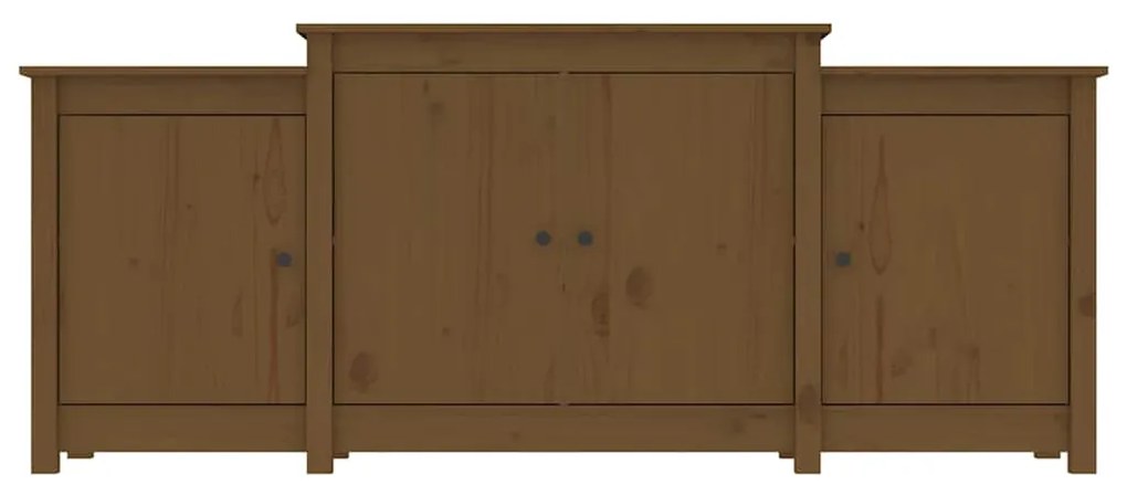 vidaXL Ντουλάπι Καφέ Μελί 164x37x68 εκ. από Μασίφ Ξύλο Πεύκου