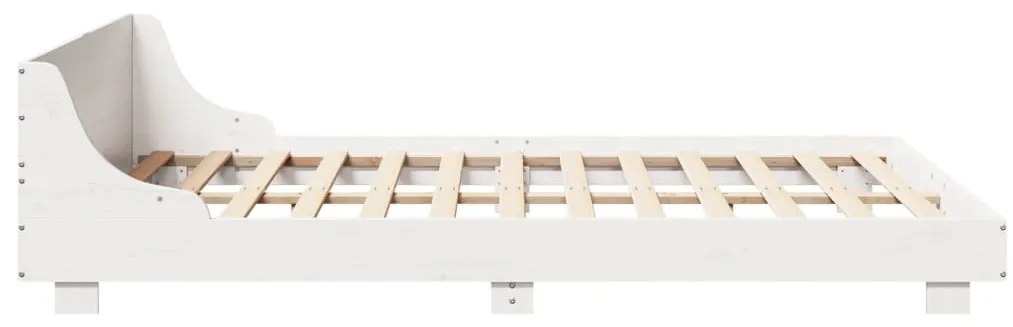 vidaXL Σκελετός Κρεβ. Χωρίς Στρώμα Λευκό 120x190 εκ Μασίφ Πεύκο