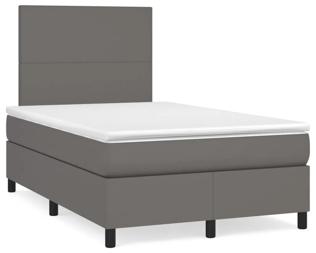 ΚΡΕΒΑΤΙ BOXSPRING ΜΕ ΣΤΡΩΜΑ ΓΚΡΙ 120X190ΕΚ. ΑΠΟ ΣΥΝΘΕΤΙΚΟ ΔΕΡΜΑ 3269969